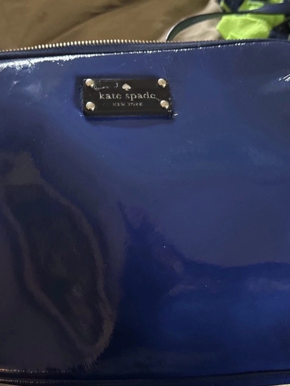 Kate Spade Vintage Cobalt, Patent Leather With 3 Compartments